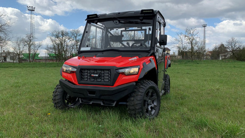 Arctic Cat Prowler Pro 800 Premium hard cab enclosure by HardCabs - steel roof, tilt-out glass windshield, poly doors