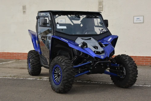 Yamaha YXZ1000R hard cab enclosure by HardCabs - steel roof, tilt-out glass windshield, poly doors - hero