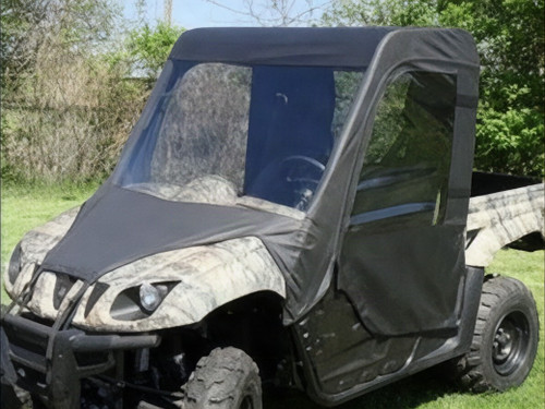 3 Star Yamaha Rhino - Full Cab Enclosure with Vinyl Windshield (Half Doors)