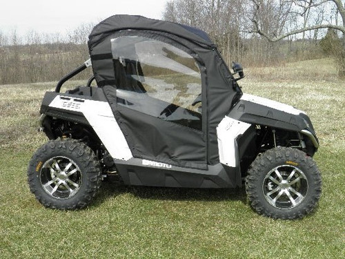3 Star door and rear window combo on a white CFMoto ZForce 600, driver side view on grass