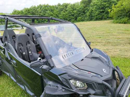 3 Star Can-Am Maverick Sport Max - 1 Pc Windshield w/Hard Coat and Vent Options