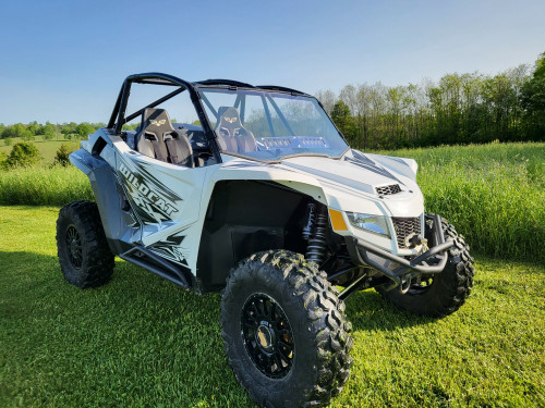 3 Star Arctic Cat Wildcat XX 2-Seater - 1-Piece Windshield with Clamp, Vent and Hard Coat Options