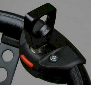 Sure Grip amputee ring with clamp-on steering wheel base