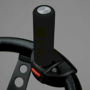 Sure Grip single-pin grip with clamp-on steering wheel base