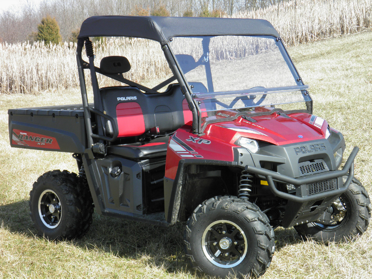 3 Star two-piece windshield on a Polaris Ranger