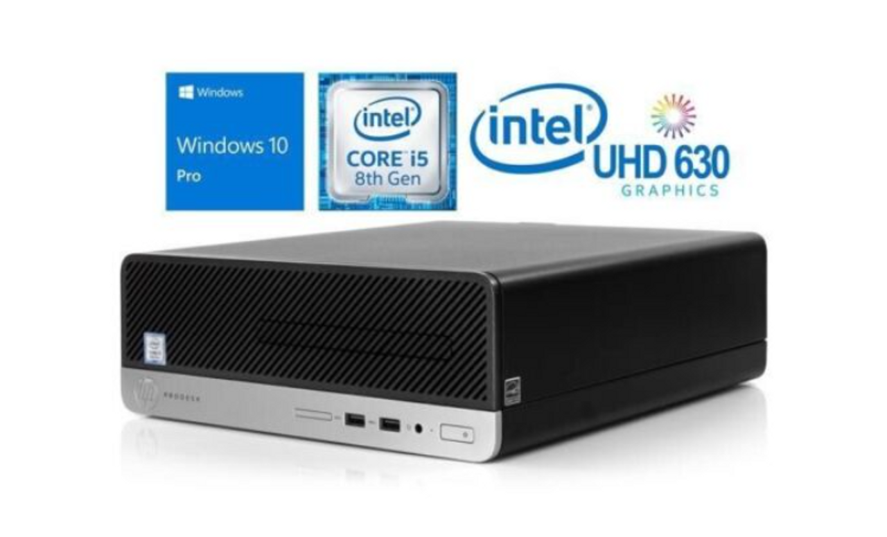 HP ProDesk 400 G5 SFF Intel i5 8th Gen Windows 10 Pro, 16GB RAM, 512GB SSD, Dvdrom