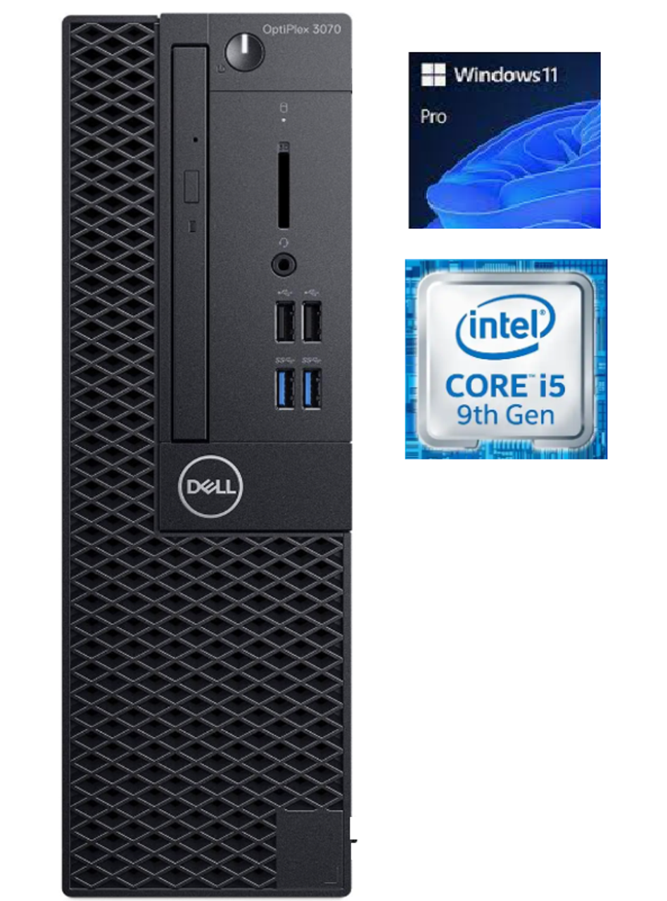 Dell Optiplex 3070 SFF Intel Core i5 9th Gen Win 11 Pro, 16GB Ram, 512GB SSD