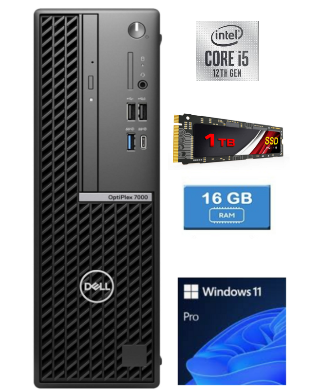 Dell OptiPlex 7000 SFF i5 12th Gen, Win 11 Pro, 16GB Ram, 1TB NVME SSD