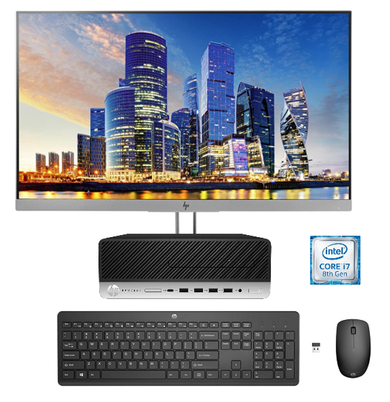 HP ProDesk 600 G4 Intel i7 24" PKG, Win 11 Pro, 16GB Ram, 512GB Nvme SSD