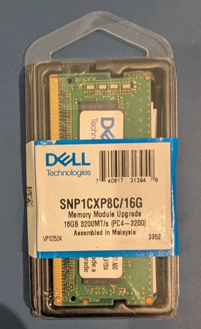 Dell SNP1CXP8C/16G - 16GB DDR4-3200 1.2V 260-PIN SODIMM MEMORY MODULE