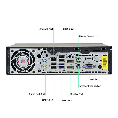 HP EliteDesk 800 G1 USDT Intel Core i5 (4590S) 3.0GHz 4GB DDR3