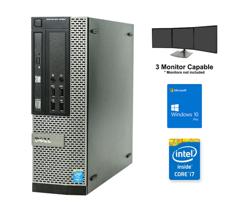 Dell Optiplex 9020 SFF Quad Core i7 Win 10 Pro, 16GB RAM, 1 TB SSD, DVDRW