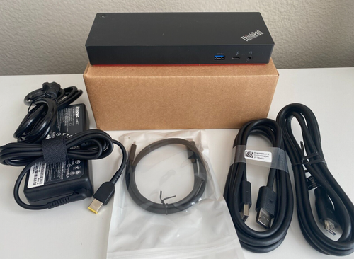 Open Box Lenovo ThinkPad Thunderbolt 3 Dock Gen 2 Dock ,HDMI & DP Cable