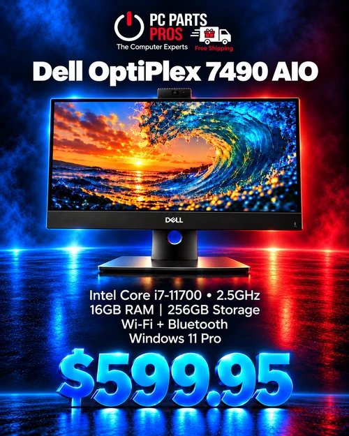Dell OptiPlex 7490 AIO Intel Core i7-11700, 16GB RAM, 256GB SSD, Wifi & BT, Windows 11 Pro