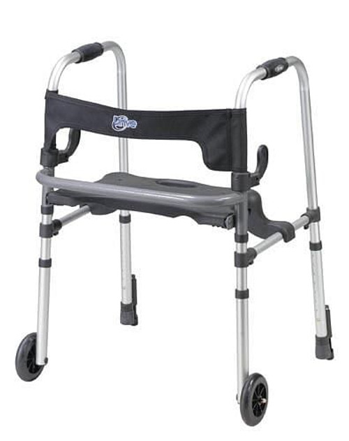 Clever-Lite Walker w/Seat & Push-Down Brakes