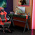 Ergonomic Gaming Desk with Mousepad and Cup Headphone Holder