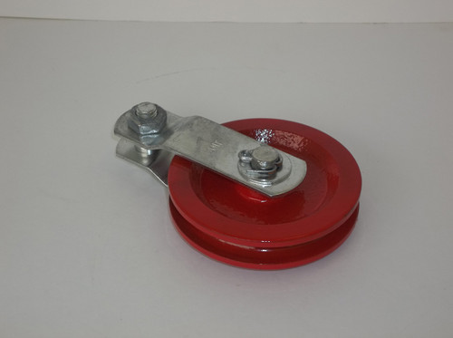3 1/2" Red Cast Pulley
