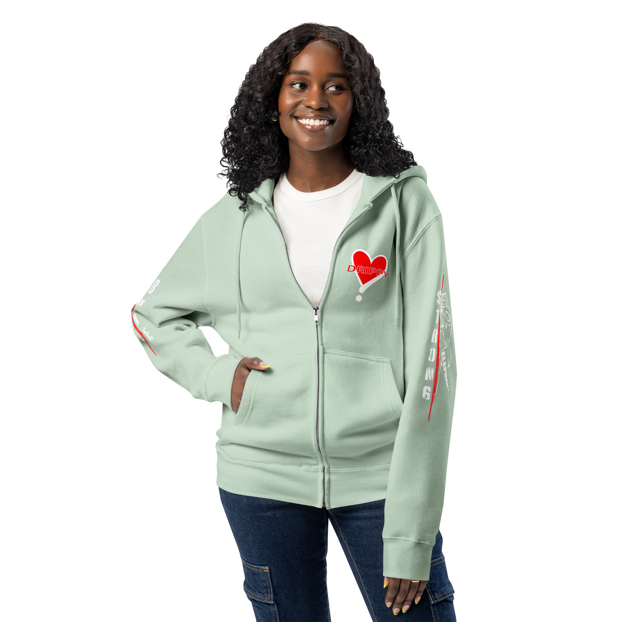 Premium Drippy Passion full zip hoodie - Angry Elephant Clothing
