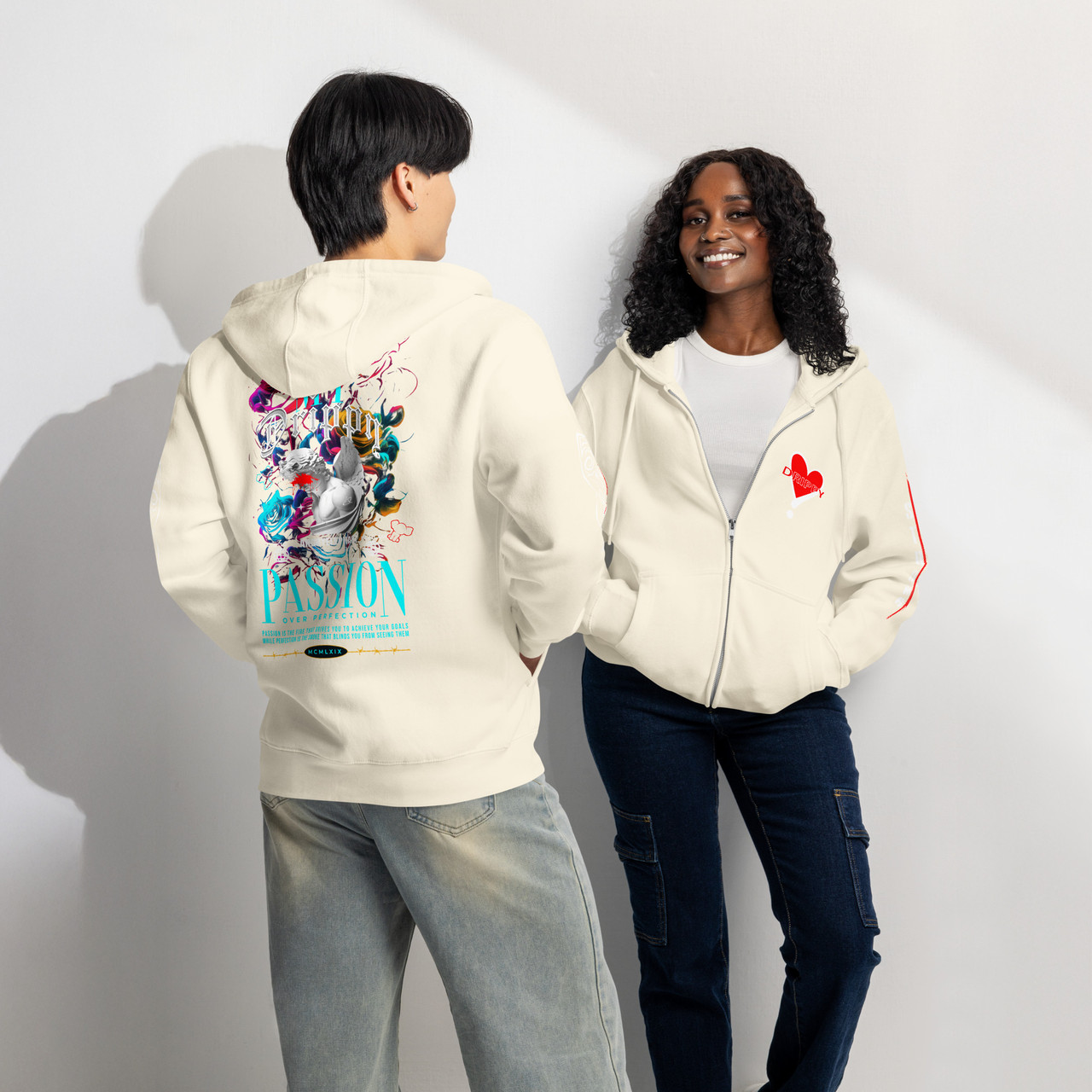 Premium Drippy Passion full zip hoodie - Angry Elephant Clothing
