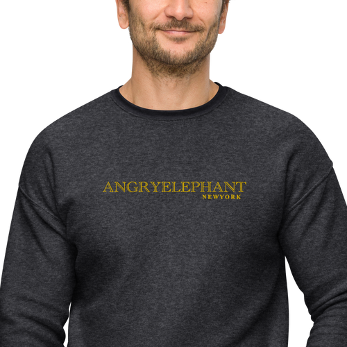 ANGRYELEPHANT GOLD (EMB.) sueded fleece sweatshirt ANGRYELEPHANT GOLD (EMB.) sueded fleece sweatshirt