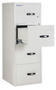 Chubb 1 hour Fire Filing Cabinet 4 drawer 291kg (Middle Draw Open)