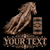 Rose Gold Rhinestone Horse
