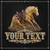 Custom Faux Rhinestone Reining Horse Design