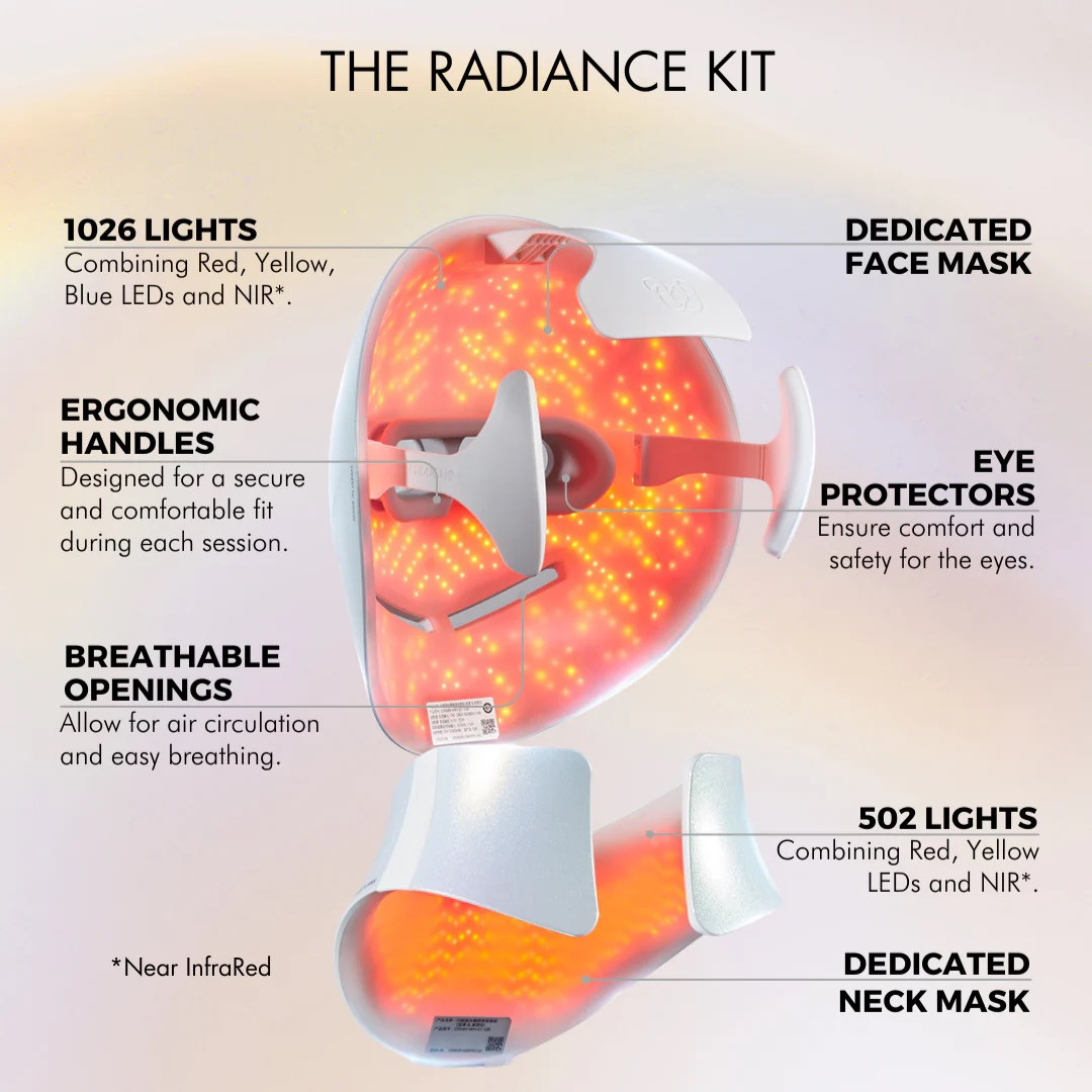 【7in1LEDライト】フェスマスク・ネックケアセット Project E Beauty LightAura Plus LED Mask | 7 Colors Led Face Mask