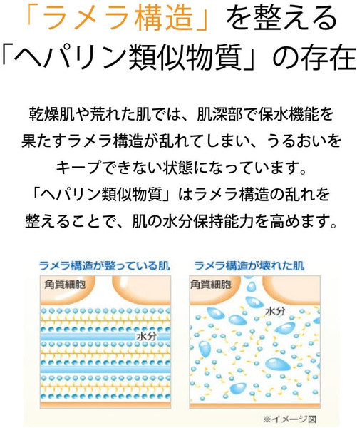 Skin lamellar structure: healthy on the left, irritated on the right.