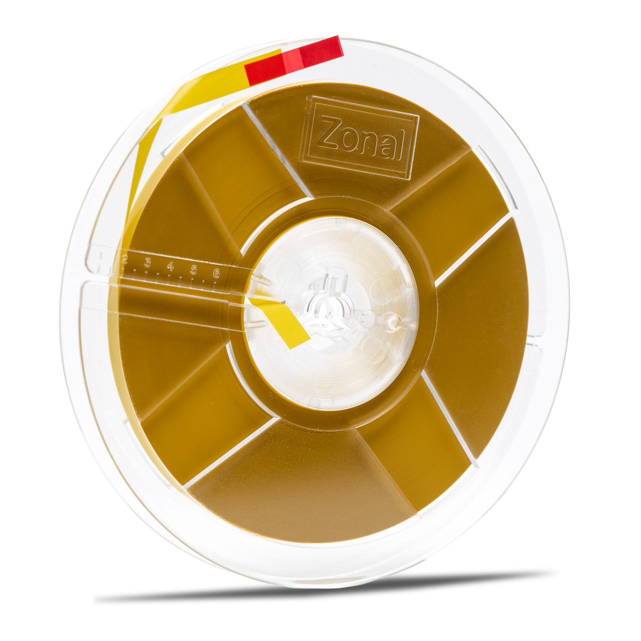 Zonal YELLOW Leader Tape 1/4 on plastic reel