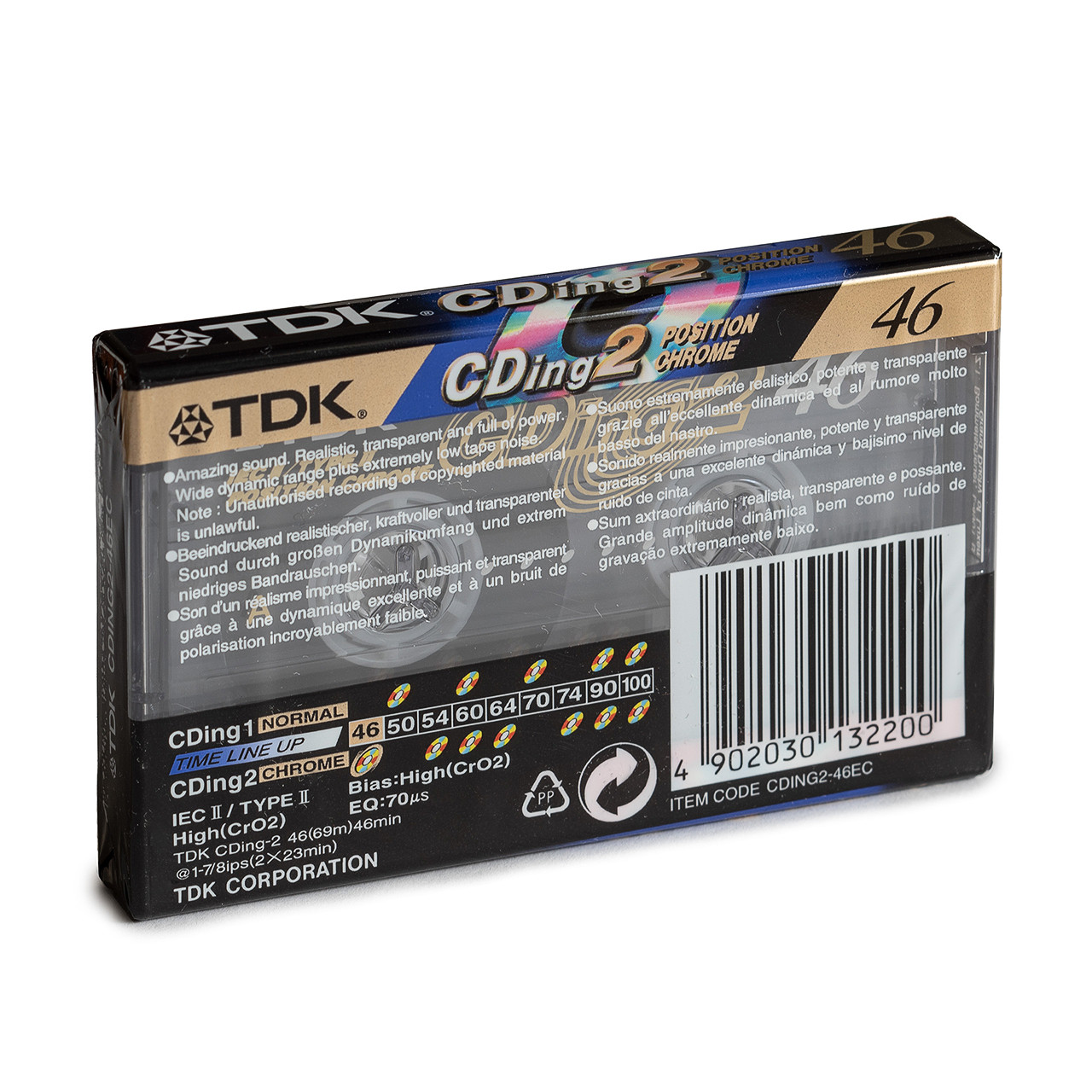 TDK CDing2 46 Position Chrome Type II Compact Audio Cassette
