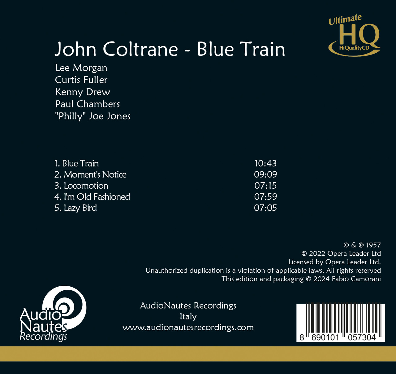 Jazz CD | John Coltrane: Blue Train - UHQ UHQ, Limited