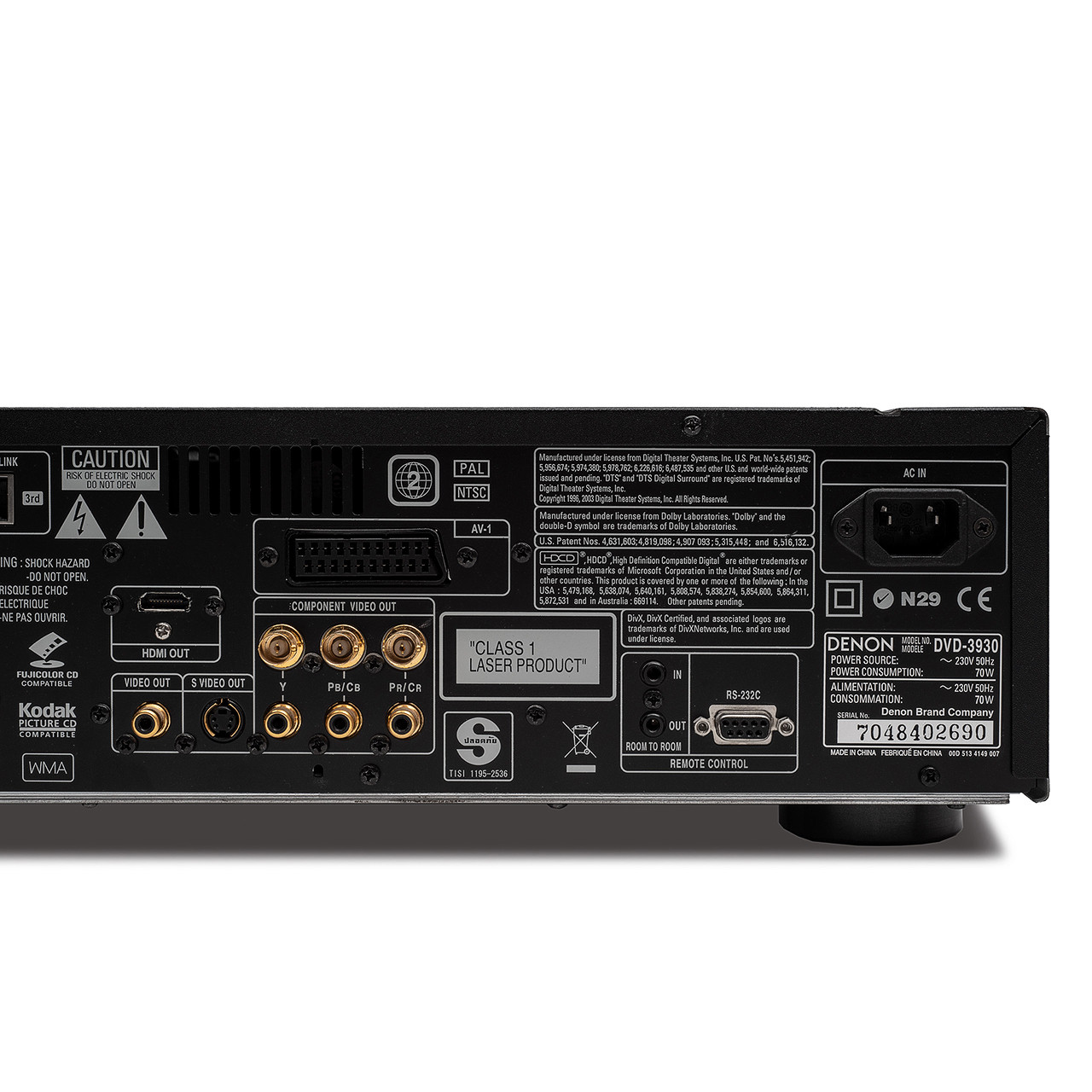 Denon DVD-3930 Multiformat Disc Player, Refurbished