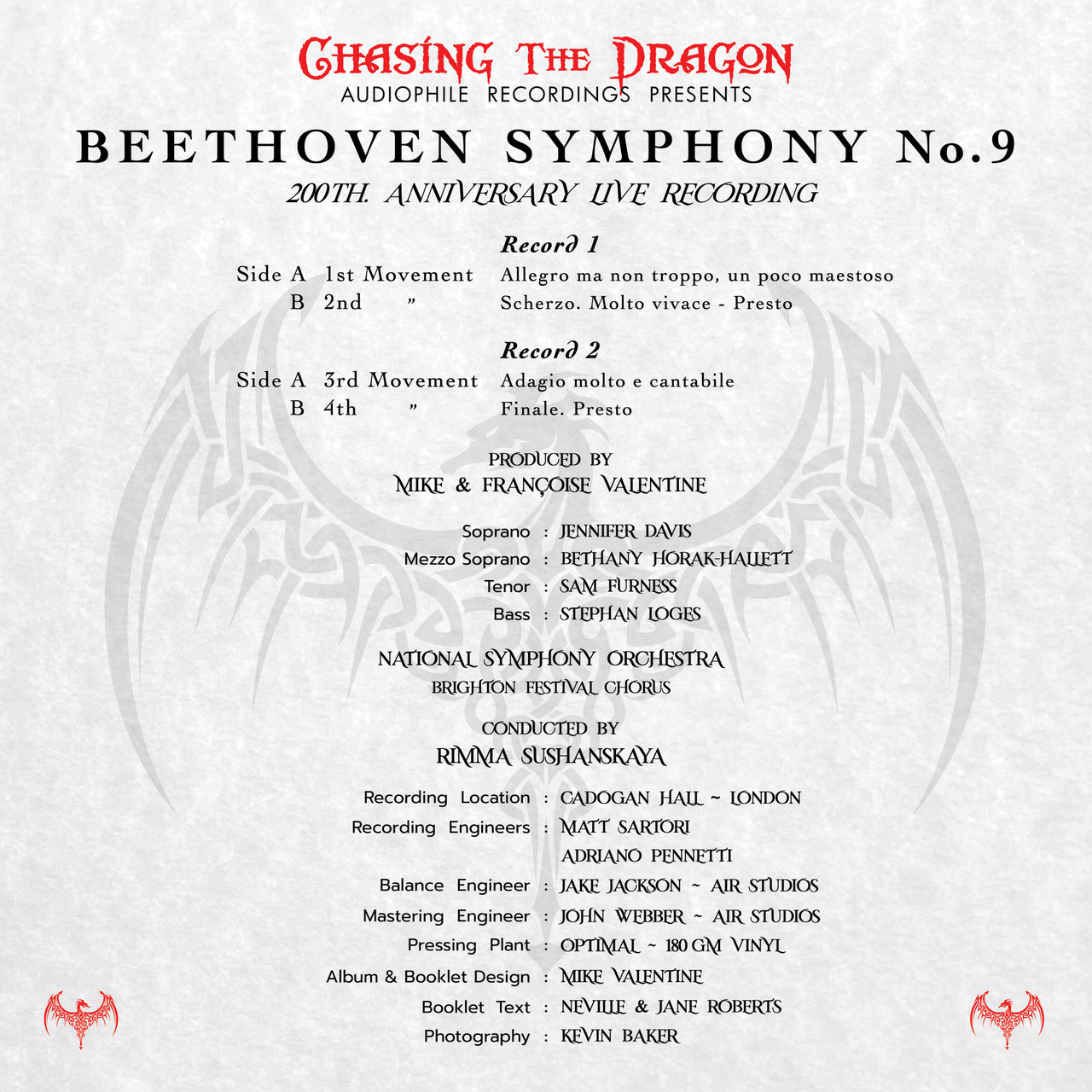 Classical Vinyl | Beethoven: Symphony No.9 - 2x LP 180g , Chasing