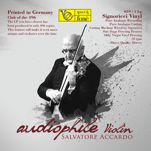 Classical Vinyl Salvatore Accardo Audiophile Violin Fonè Records FoneLP039