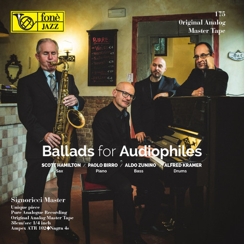 Jazz MASTER TAPE - Ballads for Audiophiles. Fonè Records, original cat.# Fonè 175, format  1/2" RTM SM900 Tape set, Metal reel 10,5"/265mm, NAB Hub, 38 cm/s (15 ips), IEC eq. More info on www.sepeaaudio.com