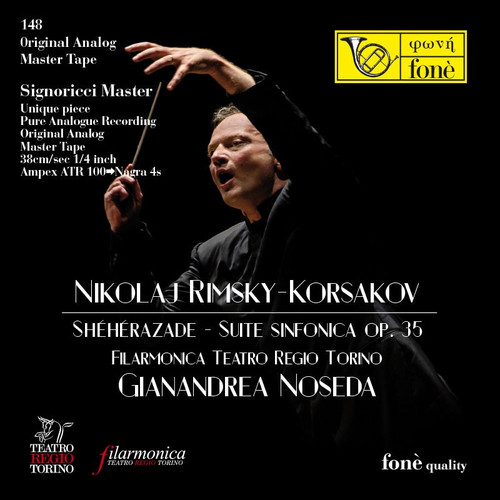 Classical MASTER TAPE - Nikolaj Rimsky-Korsakov, Sheherazade. Fonè Records, original cat.# Fonè 148, format 2x 1/4" RTM SM900 Tape set, Metal reel 10,5"/265mm, NAB Hub, 38 cm/s (15 ips), IEC eq. More info on www.sepeaaudio.com