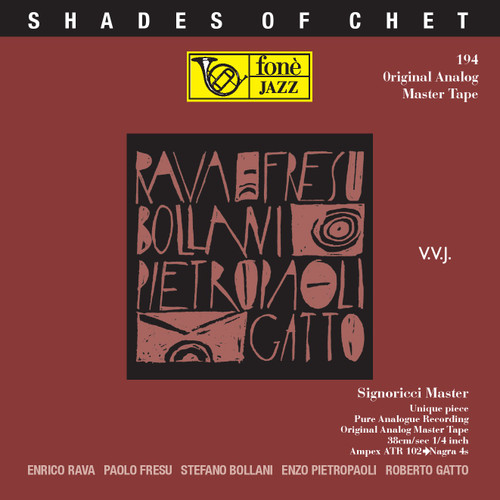 Jazz MASTER TAPE - Shades of Chet - Rava, Fresu, Bollani, Pietropaoli, Gatto. Fonè Records, original cat.# Fonè 194, format 2x 1/4" RTM SM900 Tape set, Metal reel 10,5"/265mm, NAB Hub, 38 cm/s (15 ips), IEC eq. More info on www.sepeaaudio.com