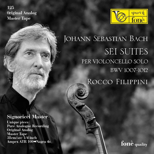 Classical MASTER TAPE - Joahnn Sebastian Bach - 6 Suites per Violoncello solo. Fonè Records, original cat.# Fonè 125, format 5x 1/4" RTM SM900 Tape set; Metal reel 10,5"/265mm; NAB Hub; 38 cm/s (15 ips); IEC eq. More info on www.sepeaaudio.com