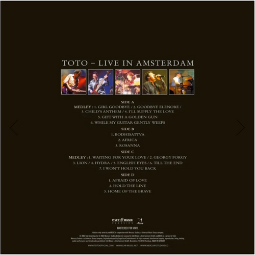 Toto : Live In Amsterdam - Metal Reel 1/4" 38cm/s (15ips) Tape Standard Master
