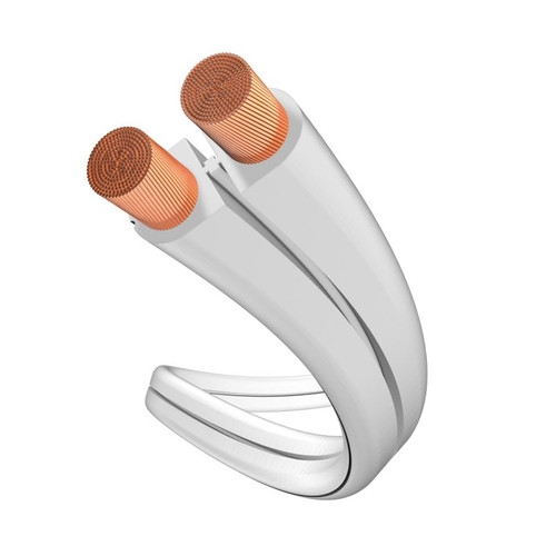 Premium LS-CU High-Quality Speaker Cable - White 0040246