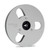 SEPEA 1/4" silver anodized Metal Reel with Trident hole 5"/130mm diameter in black hinged cardboard box SEP6179