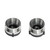 Studevox 1/4" Trident NAB Adapter Set polished silver aluminum cups 1 pair 7603-1A