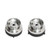 Studevox 1/4" Universal NAB Adapter Set with polished silver diamond pattern alu cups 1pair 7608MKII-silver