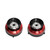 Studevox 1/4" Universal NAB Adapter Set with polished red/black diamond pattern alu cups 1pair 7608MKII-redblack
