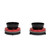 Studevox 1/4" Universal NAB Adapter Set with polished red/black diamond pattern alu cups 1pair 7608MKII-redblack