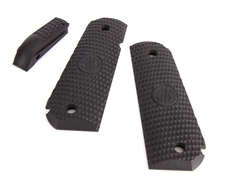 G10 Black Piranha Grips - 1911 Fastback Full Size