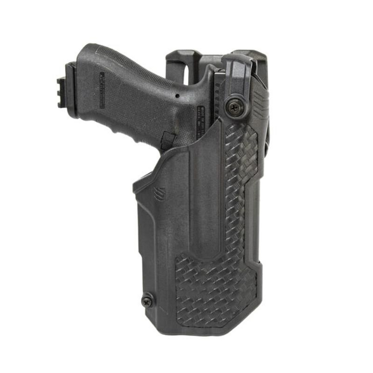 T-series Level 3 Duty Light-bearing Basketweave Holster - BH-44N700BWR