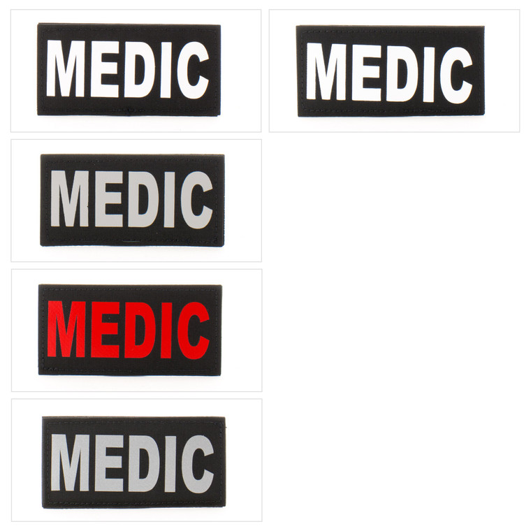2x4 Med Id Patch - E10-7001-MEDIC-BLKGRY