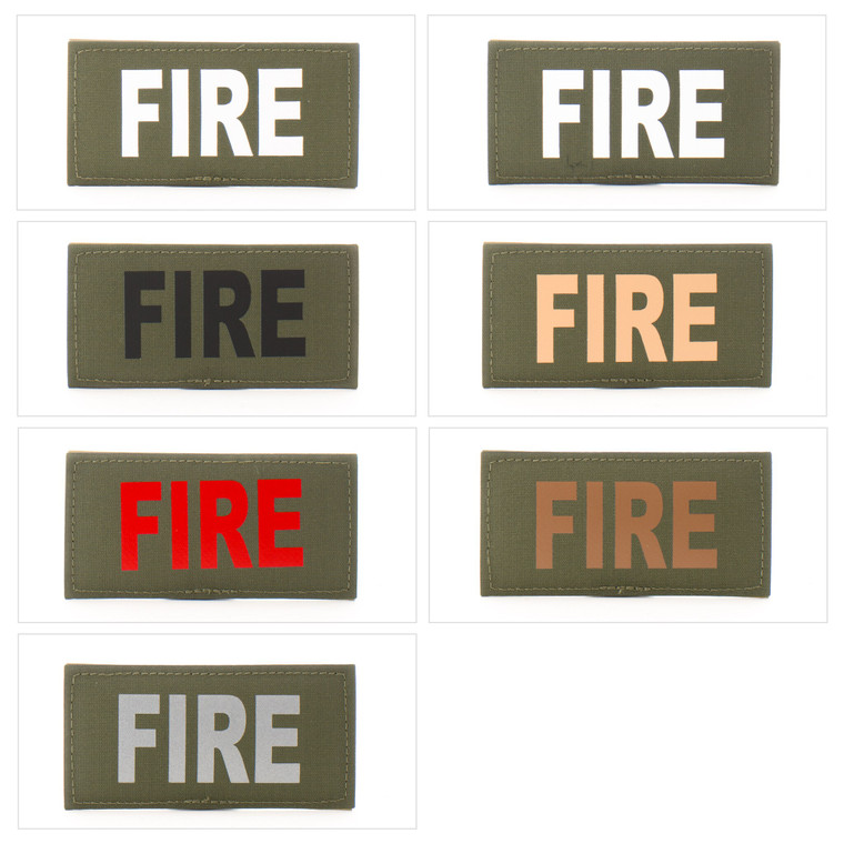 2x4 Med Id Patch - E10-7001-FIRE-RGRRED